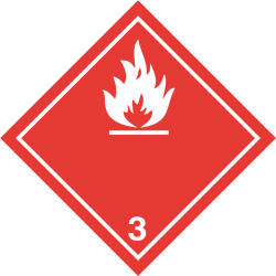 ADR 3 'Brandbare vloeistoffen' borden (wit)