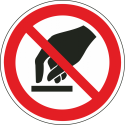 Aanraken verboden stickers