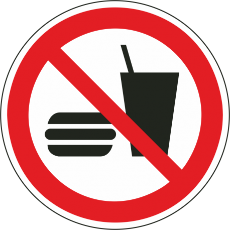 Eten en drinken verboden stickers