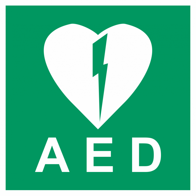 Detecteerbaar Regan salon Automatische Externe Defibrillator (AED) stickers voor binnen en buiten.