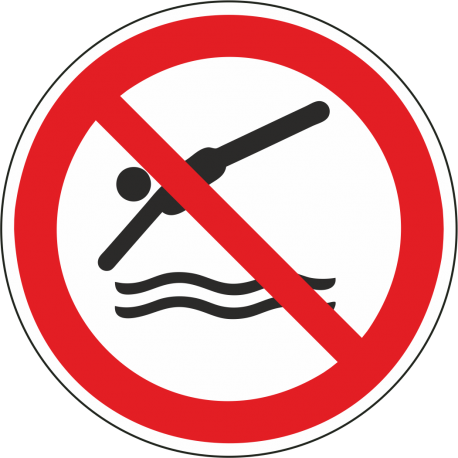 Verboden te duiken bordjes