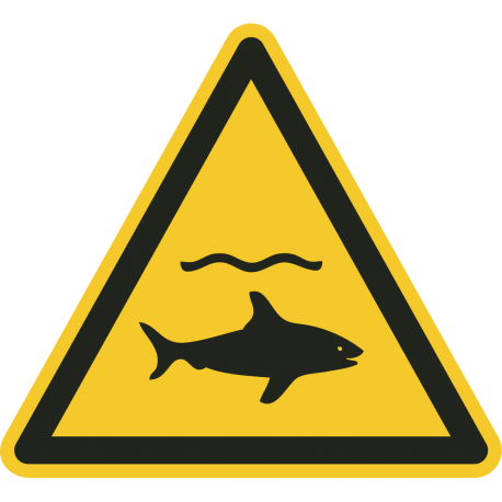 Pas op haaien bordjes