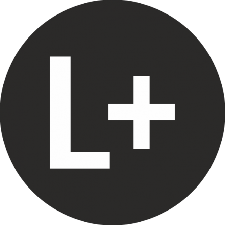 “L+ positieve gelijkstroom geleider” stickers