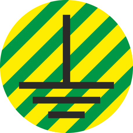 “Aarde geleider” (geel/groen) stickers