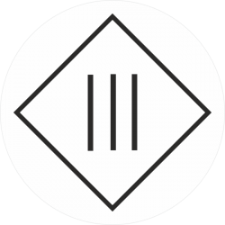 “Elektrische veiligheidsklasse 3” (wit) stickers