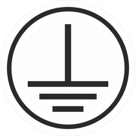 “Elektrische veiligheidsklasse 1” (wit) stickers
