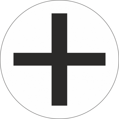 “Plus symbool” (wit) stickers