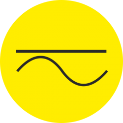 “Gelijk- en wisselstroom” (geel) stickers