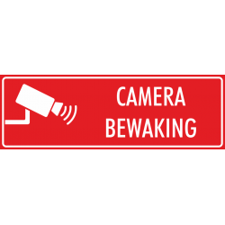 Camera bewaking stickers (rood)