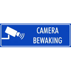 Camera bewaking stickers (blauw)