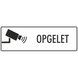 Camera opgelet stickers (wit)