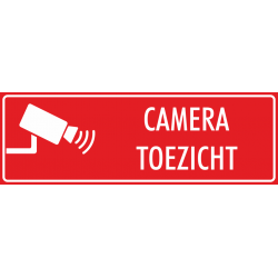 Camera toezicht stickers (rood)