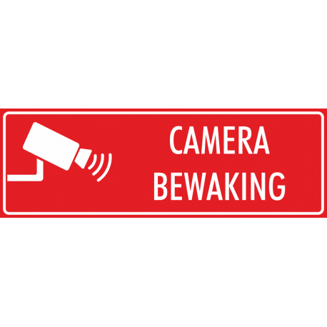 Camera bewaking bordjes (rood)