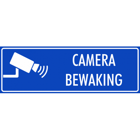 Camera bewaking bordjes (blauw)