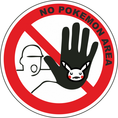 No Pokemon Area stickers