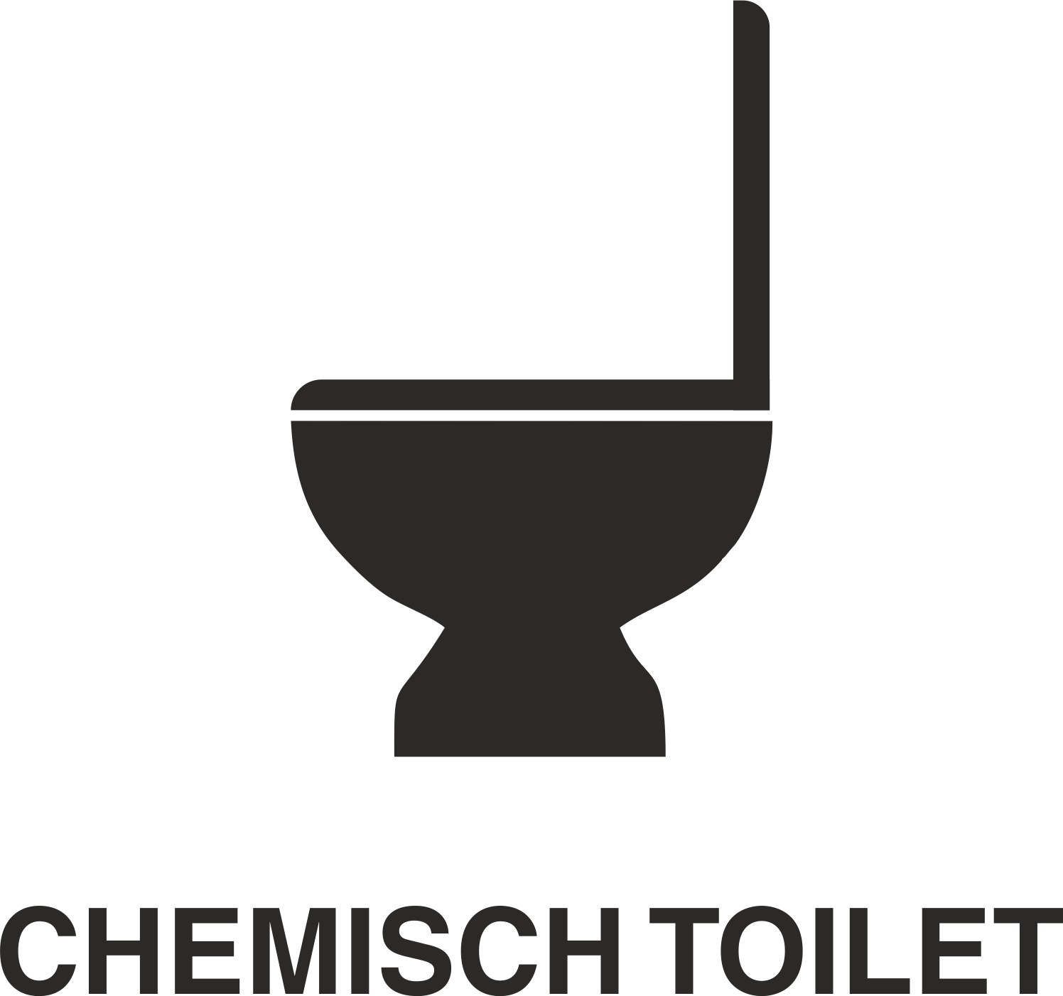 vertrekken statisch Geduld Chemisch toilet stickers voor binnen en buiten.