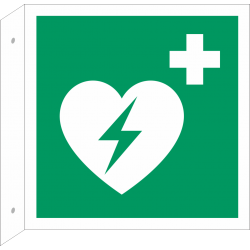 Automatische externe defibrillator bordjes (haaks model)