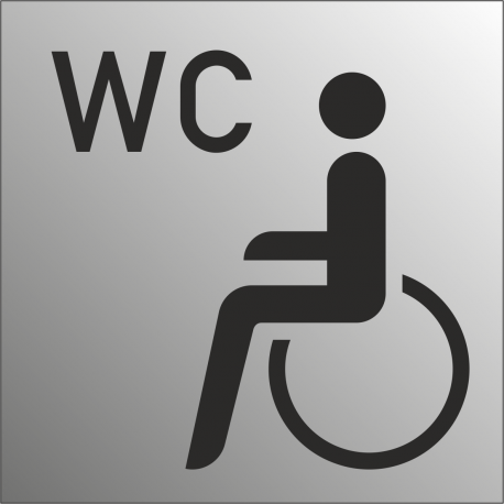 Invalide wc bordjes (RVS Look)
