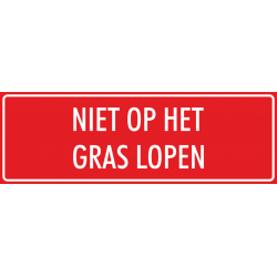 'Niet op het gras lopen' bordjes (rood)