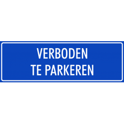 'Verboden te parkeren' bordjes (blauw)