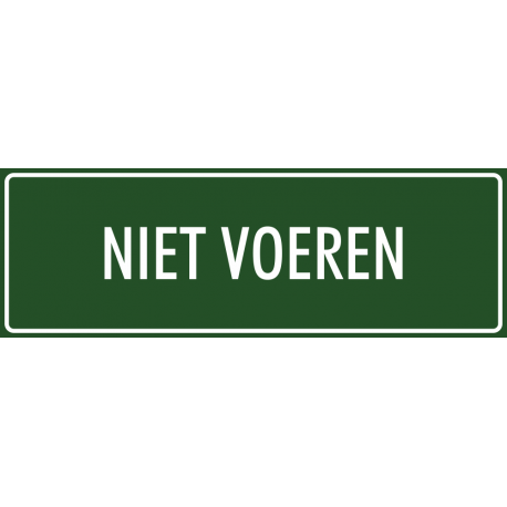 'Niet voeren' bordjes (groen)