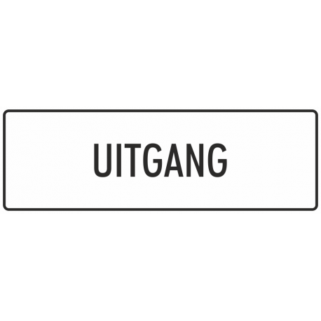 'Uitgang' bordjes (wit)