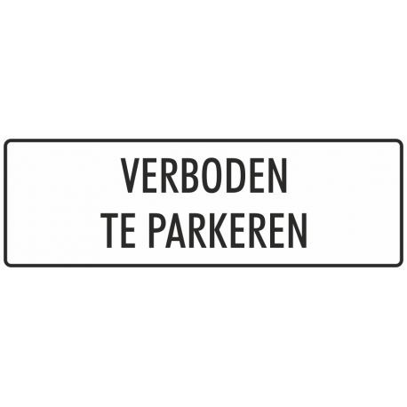 'Verboden te parkeren' bordjes (wit)
