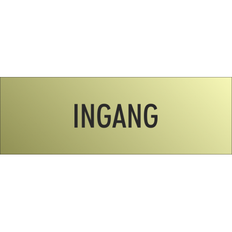 'Ingang' bordjes (Gold look)