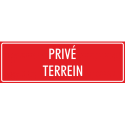 'Privé terrein' stickers (rood)