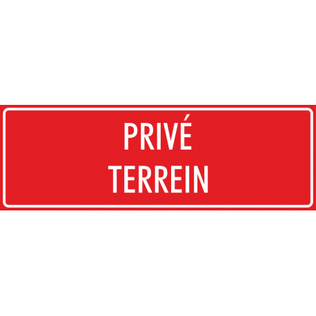 'Privé terrein' stickers (rood)