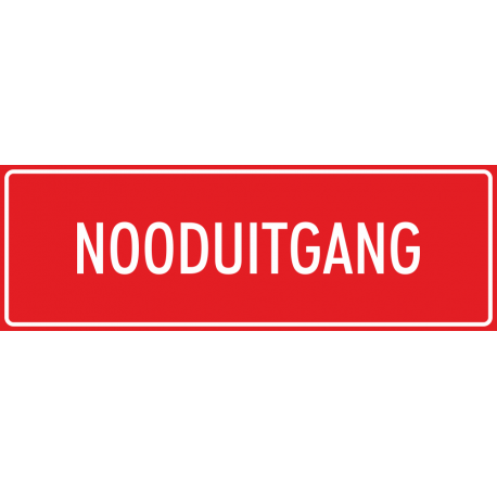 'Nooduitgang' stickers (rood)