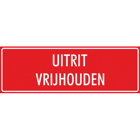 'Uitrit vrijhouden' stickers (rood)