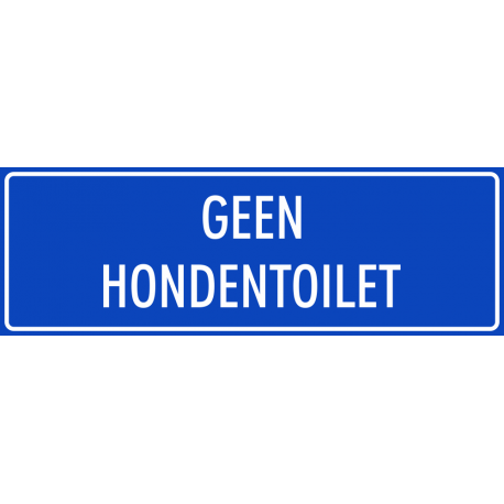 'Geen hondentoilet' stickers (blauw)