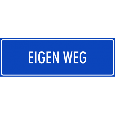 'Eigen weg' stickers (blauw)