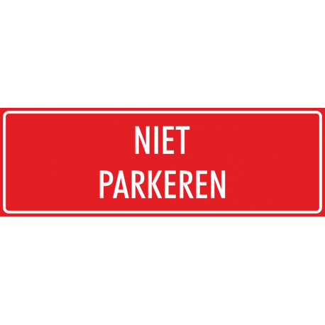 'Niet parkeren' stickers (rood)