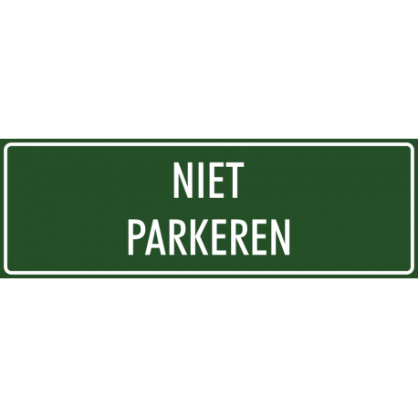 'Niet parkeren' stickers (groen)