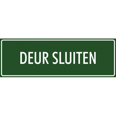 'Deur sluiten' stickers (groen)