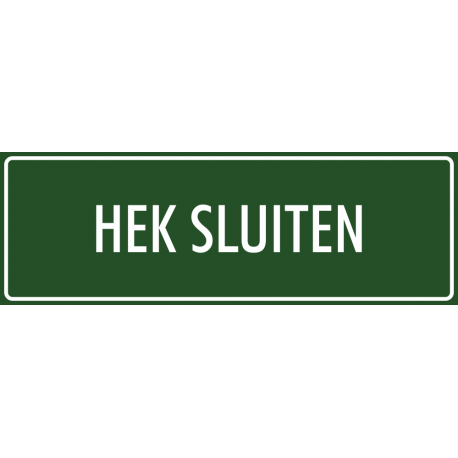 'Hek sluiten' stickers (groen)
