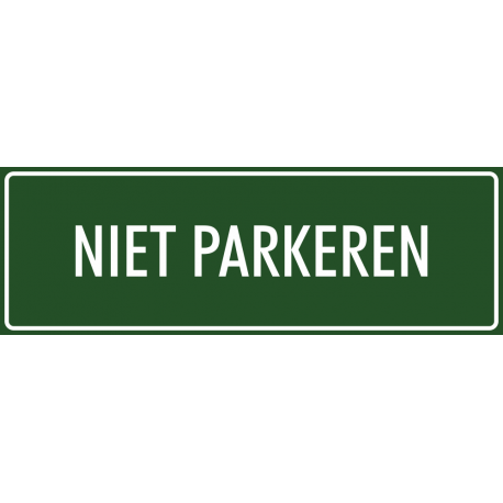 'Niet parkeren' stickers (groen)