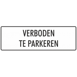 'Verboden te parkeren' stickers (wit)
