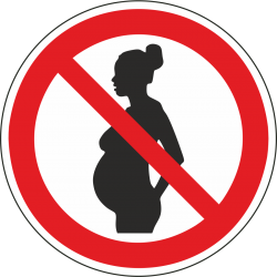 Verboden voor zwangere vrouwen stickers