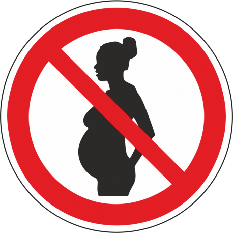 Verboden voor zwangere vrouwen bordjes