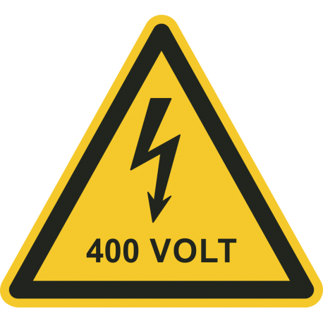 Gevaarlijke elektrische spanning stickers 400V