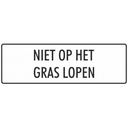 'Niet op het gras lopen' stickers (wit)