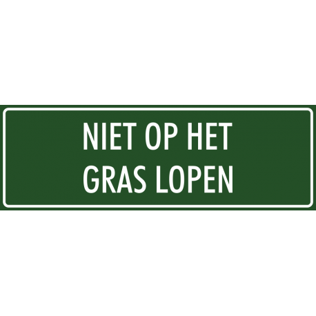 'Niet op het gras lopen' stickers (groen)