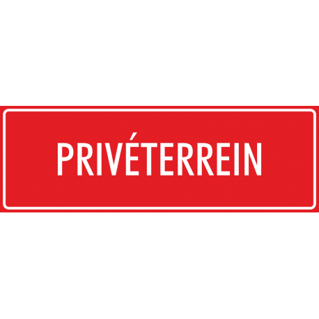'Privéterrein' stickers (rood)