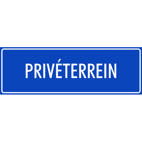 'Privéterrein' stickers (blauw)
