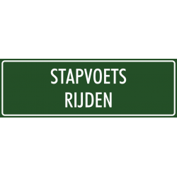 'Stapvoets rijden' stickers (groen)