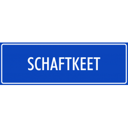 'Schaftkeet' bordjes (blauw)