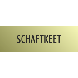 'Schaftkeet' bordjes (Gold look)